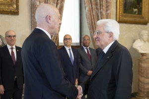 Il Presidente Sergio Mattarella  incontra  Kaïs Saïed Presidente della Repubblica Tunisina