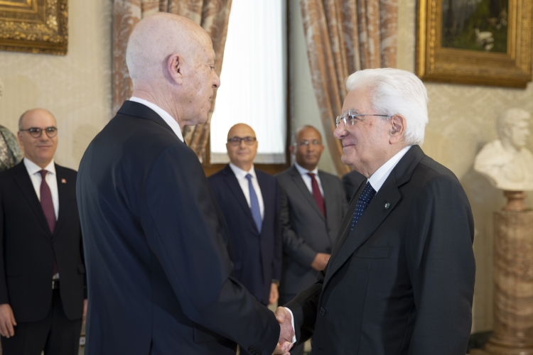 Il Presidente Sergio Mattarella  incontra  Kaïs Saïed Presidente della Repubblica Tunisina