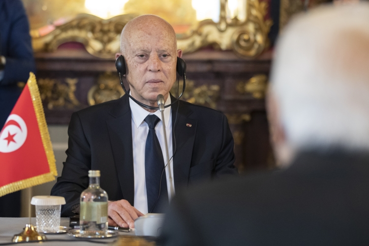 Il Presidente Sergio Mattarella con Kaïs Saïed Presidente della Repubblica Tunisina
