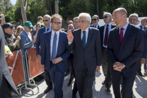 Il Presidente Sergio Mattarella alla finale singolo-maschile di tennis