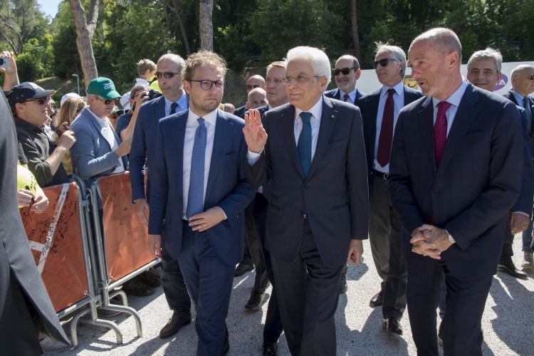 Il Presidente Sergio Mattarella alla finale singolo-maschile di tennis