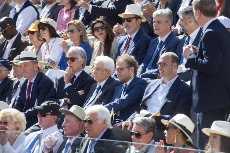 Il Presidente Sergio Mattarella alla finale singolo-maschile di tennis 