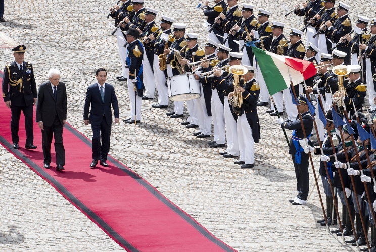 Il Presidente della Repubblica Sergio Mattarella con Võ Văn Thưởng Presidente della Repubblica Socialista del Vietnam,in visita di Stato


