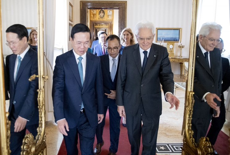 Il Presidente della Repubblica Sergio Mattarella con Võ Văn Thưởng Presidente della Repubblica Socialista del Vietnam,in visita di Stato


