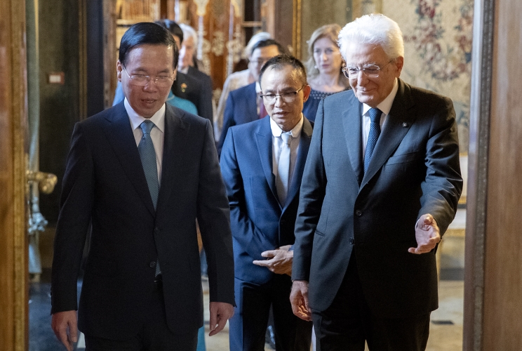 Il Presidente della Repubblica Sergio Mattarella con Võ Văn Thưởng Presidente della Repubblica Socialista del Vietnam,in visita di Stato

