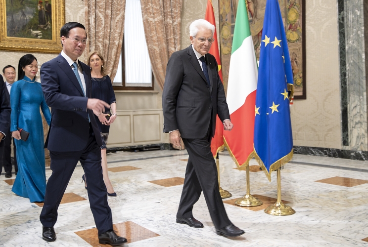 Il Presidente della Repubblica Sergio Mattarella con Võ Văn Thưởng Presidente della Repubblica Socialista del Vietnam,in visita di Stato
