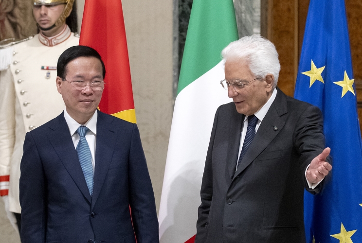 Il Presidente della Repubblica Sergio Mattarella con Võ Văn Thưởng Presidente della Repubblica Socialista del Vietnam,in visita di Stato

