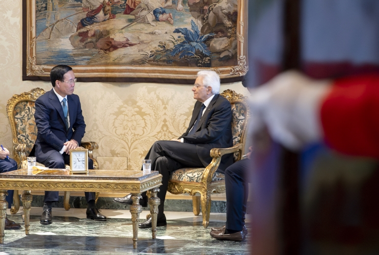 Il Presidente della Repubblica Sergio Mattarella con Võ Văn Thưởng Presidente della Repubblica Socialista del Vietnam,in visita di Stato
