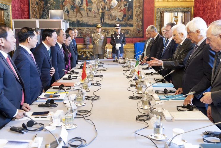 Il Presidente della Repubblica Sergio Mattarella con Võ Văn Thưởng Presidente della Repubblica Socialista del Vietnam,in visita di Stato
