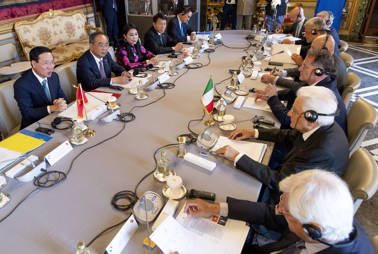 Il Presidente della Repubblica Sergio Mattarella con Võ Văn Thưởng Presidente della Repubblica Socialista del Vietnam,in visita di Stato
