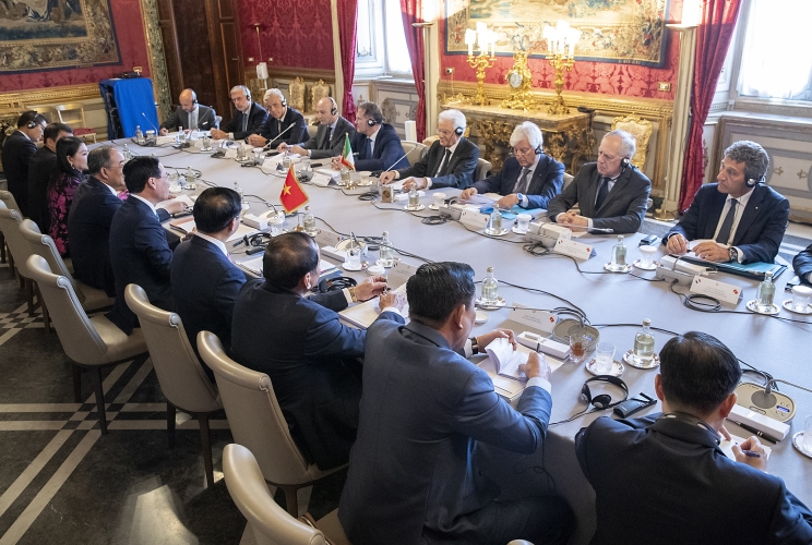 Il Presidente della Repubblica Sergio Mattarella con Võ Văn Thưởng Presidente della Repubblica Socialista del Vietnam,in visita di Stato
