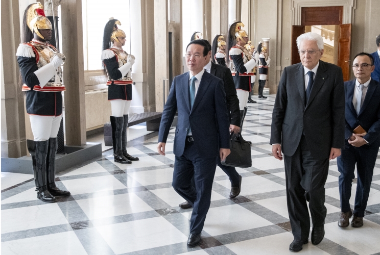 Il Presidente della Repubblica Sergio Mattarella con Võ Văn Thưởng Presidente della Repubblica Socialista del Vietnam,in visita di Stato
