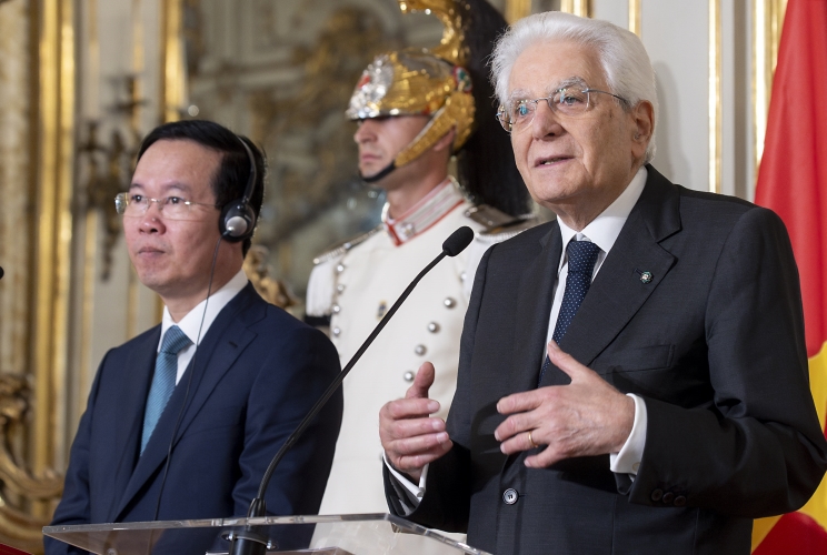 Il Presidente della Repubblica Sergio Mattarella con Võ Văn Thưởng Presidente della Repubblica Socialista del Vietnam,in visita di Stato
