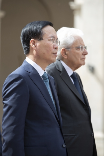 Il Presidente Sergio Mattarella con Võ Văn Thưởng Presidente della Repubblica Socialista del Vietnam,in visita di Stato

