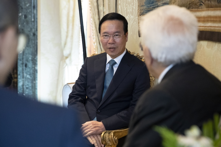 Il Presidente Sergio Mattarella con Võ Văn Thưởng Presidente della Repubblica Socialista del Vietnam,in visita di Stato
