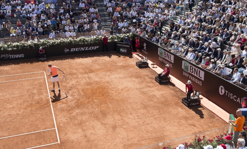 Il Presidente Sergio Mattarella alla finale singolo-maschile di tennis