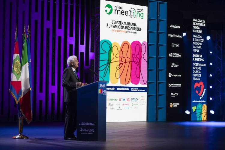 Il Presidente Sergio Mattarella alla giornata conclusiva della 44a edizione del Meeting per l’amicizia fra i popoli 
