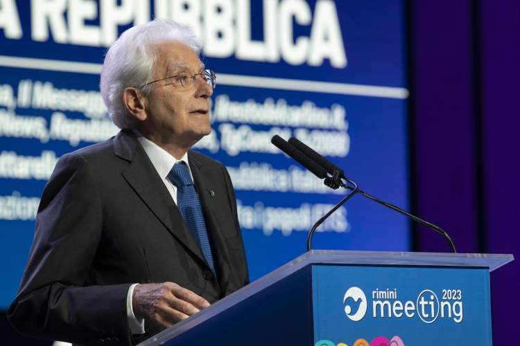 Il Presidente Sergio Mattarella alla giornata conclusiva della 44a edizione del Meeting per l’amicizia fra i popoli 
