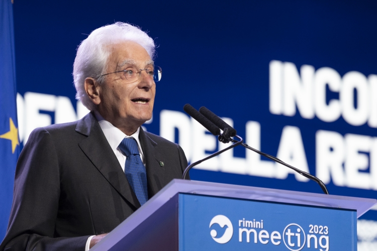 Il Presidente Sergio Mattarella alla giornata conclusiva della 44a edizione del Meeting per l’amicizia fra i popoli 
