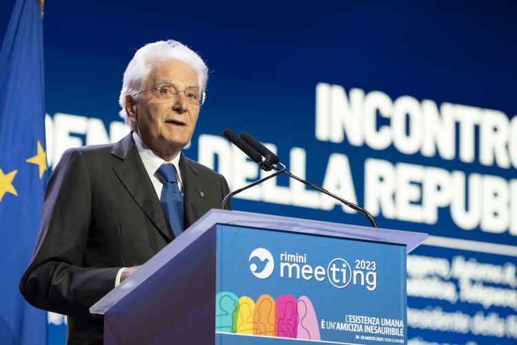 Il Presidente Sergio Mattarella alla giornata conclusiva della 44a edizione del Meeting per l’amicizia fra i popoli 
