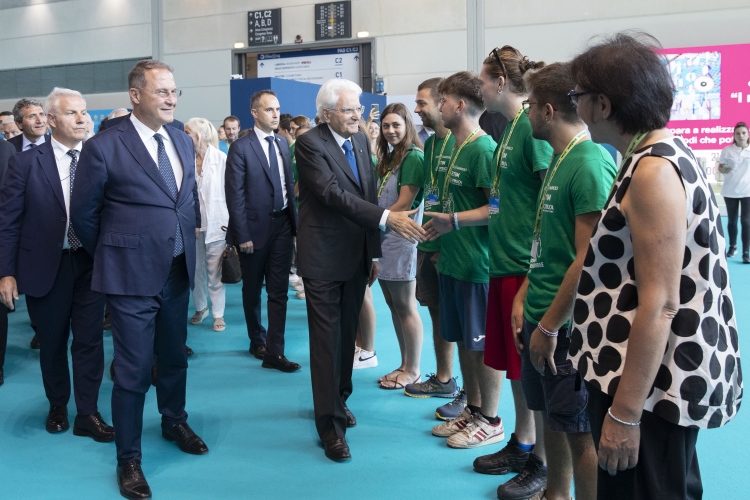 Il Presidente Sergio Mattarella alla giornata conclusiva della 44a edizione del Meeting per l’amicizia fra i popoli 
