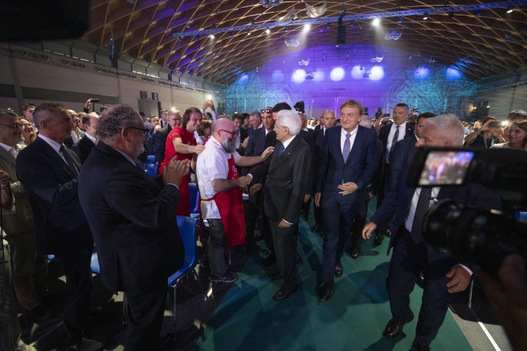 Il Presidente Sergio Mattarella alla giornata conclusiva della 44a edizione del Meeting per l’amicizia fra i popoli 
