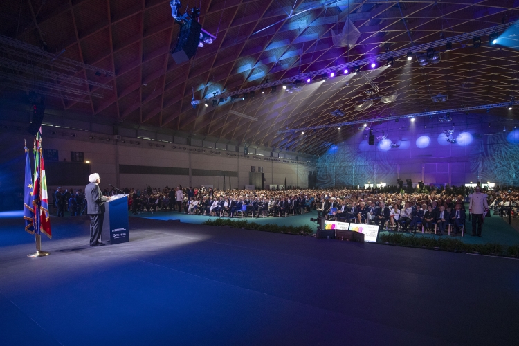 Il Presidente Sergio Mattarella alla giornata conclusiva della 44a edizione del Meeting per l’amicizia fra i popoli 
