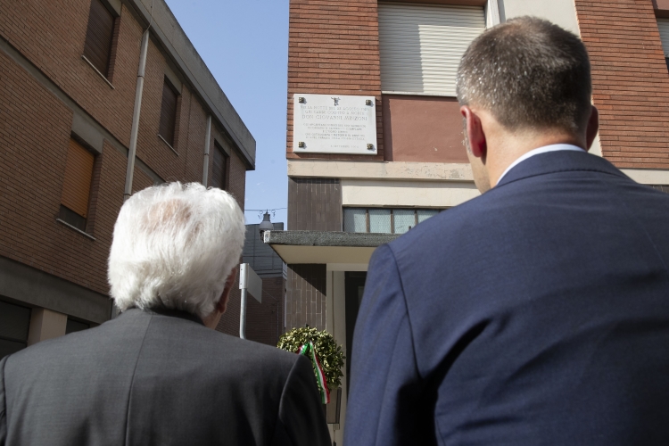 Il Presidente Sergio Mattarella ad Argenta in occasione dell’anniversario della morte di don Giovanni Minzoni

