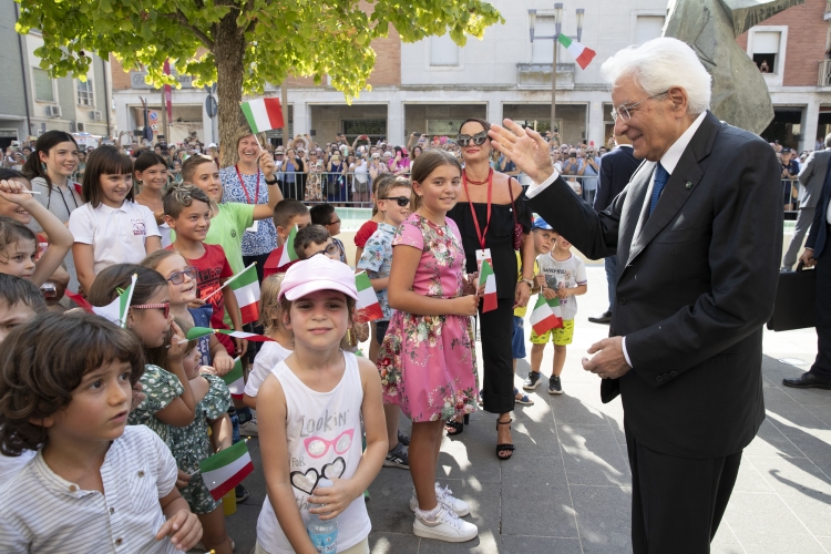 Il Presidente Sergio Mattarella ad Argenta in occasione dell’anniversario della morte di don Giovanni Minzoni
