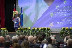 Il Presidente Sergio Mattarella in occasione del convegno dal titolo: “Il sogno europeista è nato qui. Una sfida da completare” 