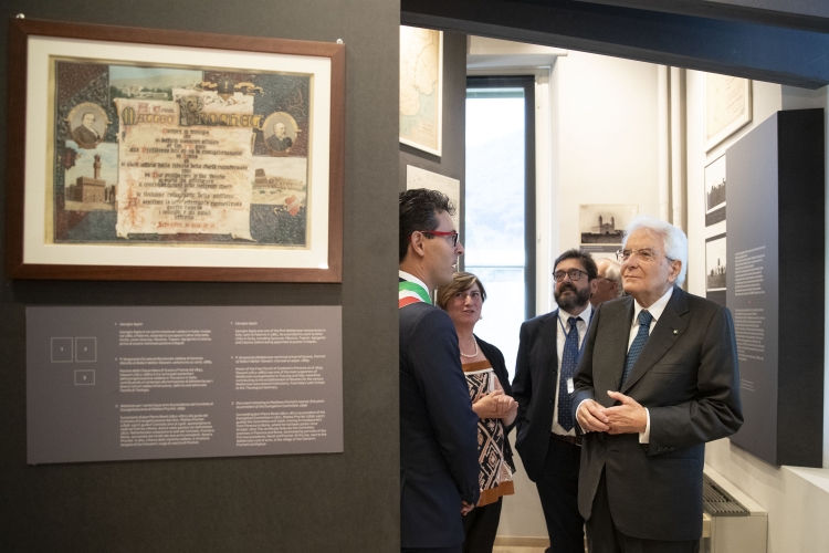 Il Presidente Sergio Mattarella in occasione della visita al Museo della Casa Valdese 