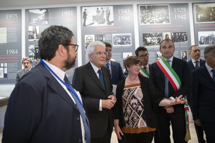 Il Presidente Sergio Mattarella in occasione della visita al Museo della Casa Valdese 