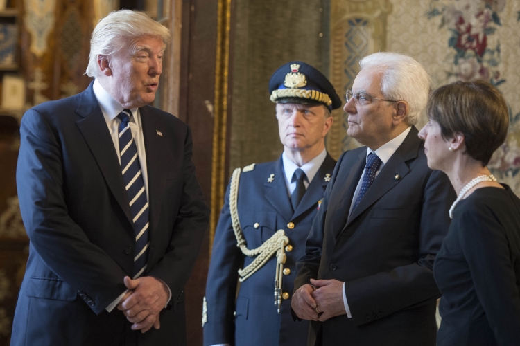 Il Presidente della Repubblica Sergio Mattarella con il Presidente degli Stati Uniti d’America,