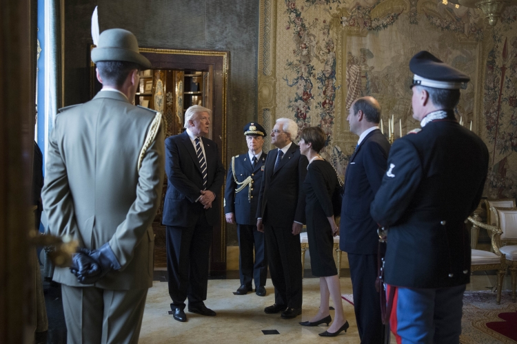 Il Presidente della Repubblica Sergio Mattarella con il Presidente degli Stati Uniti d’America