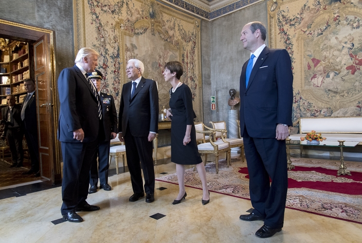 Il Presidente della Repubblica Sergio Mattarella con il Presidente degli Stati Uniti d’America