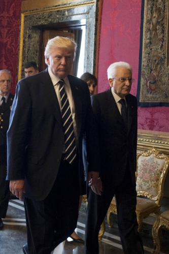 Il Presidente della Repubblica Sergio Mattarella con il Presidente degli Stati Uniti d’America