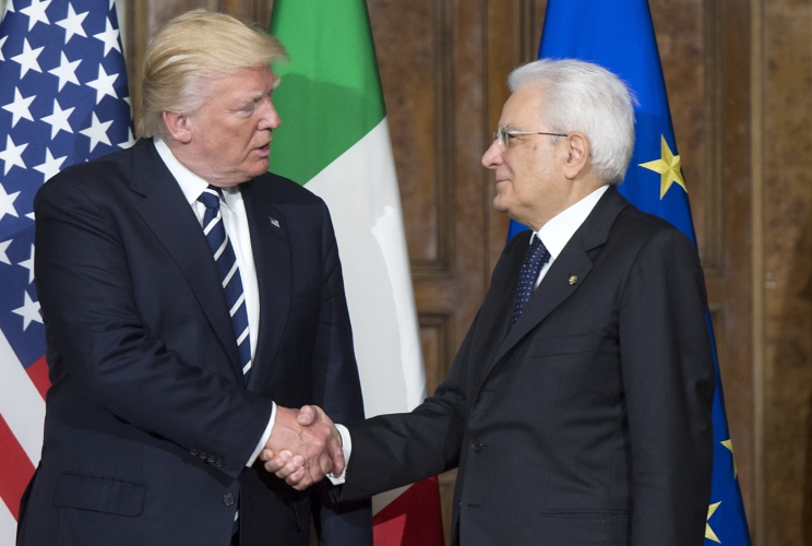 Il Presidente della Repubblica Sergio Mattarella con il Presidente degli Stati Uniti d’America