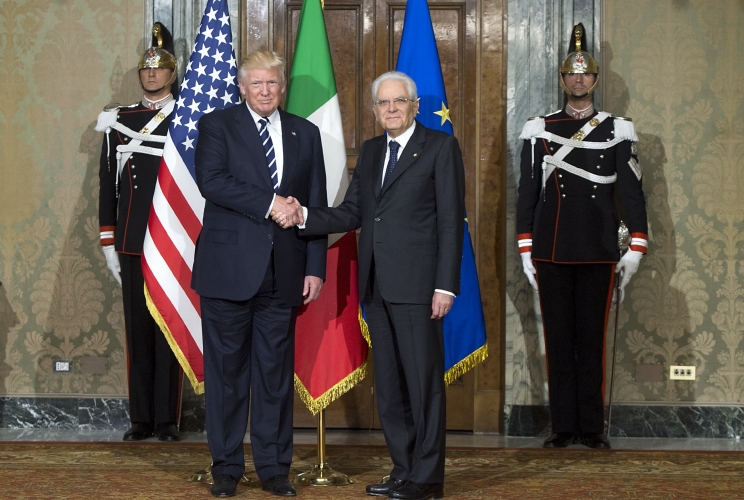 Il Presidente della Repubblica Sergio Mattarella con il Presidente degli Stati Uniti d’America, 