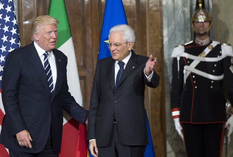 Il Presidente della Repubblica Sergio Mattarella con il Presidente degli Stati Uniti d’America