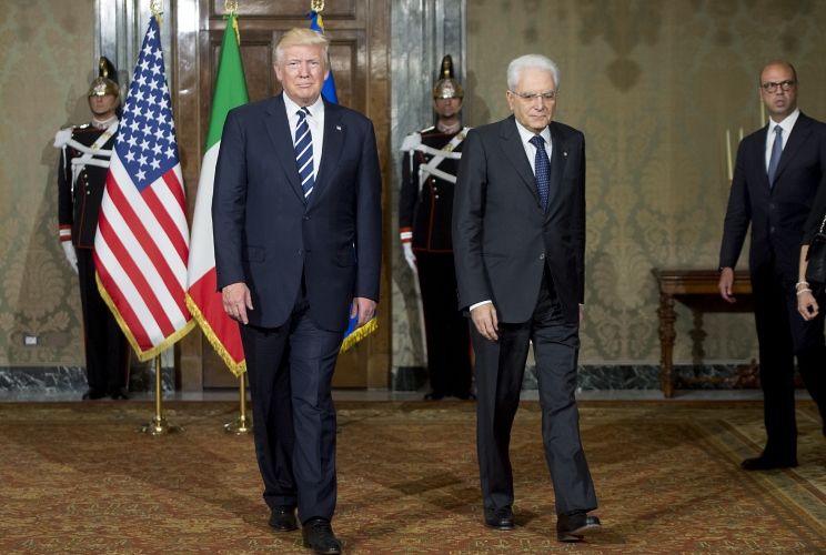 Il Presidente della Repubblica Sergio Mattarella con il Presidente degli Stati Uniti d’America