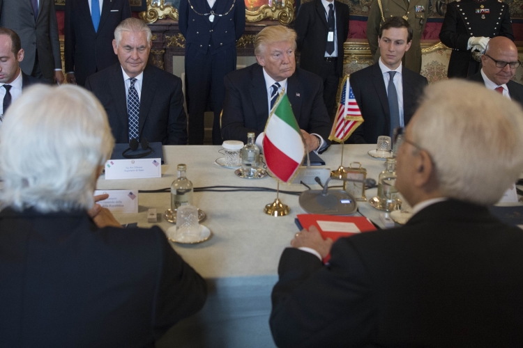 Il Presidente della Repubblica Sergio Mattarella con il Presidente degli Stati Uniti d’America