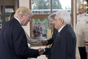 Il Presidente Sergio Mattarella con il Presidente gli Stati Uniti d’America Donald J. Trump 