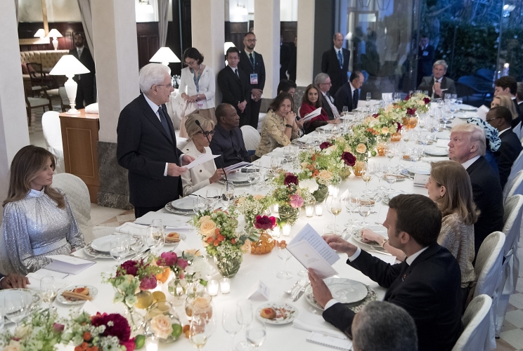 Il Presidente della Repubblica pronuncia il Brindisi