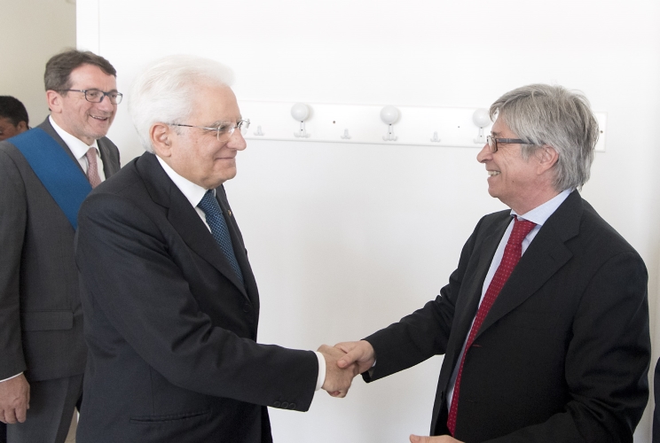 Il Presidente Sergio Mattarella a Mirandola