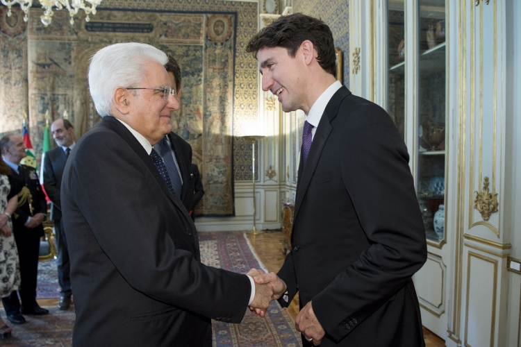 Il Presidente Sergio Mattarella incontra il Primo Ministro del Canada S.E. Justin Trudeau. 