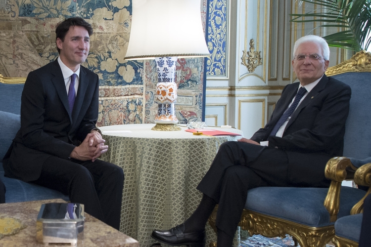 Il Presidente Sergio Mattarella incontra il Primo Ministro del Canada S.E. Justin Trudeau. 