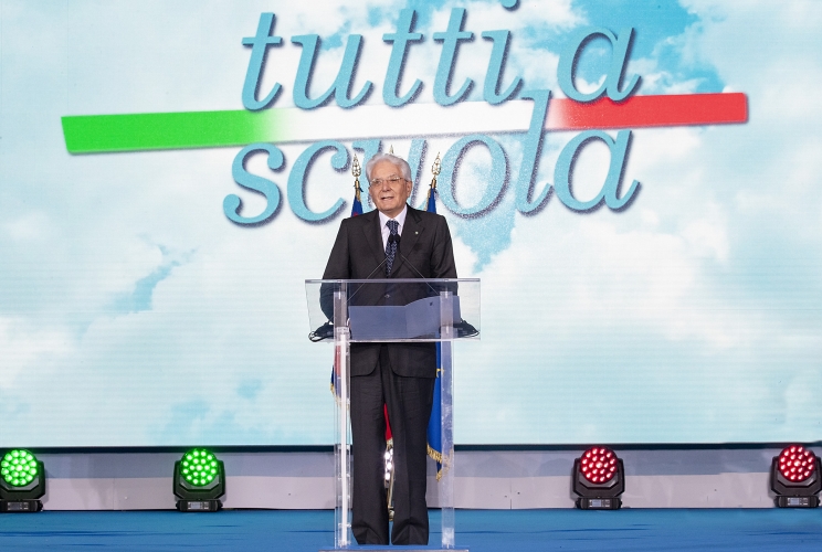 Il Presidente della Repubblica Sergio Mattarella in occasione della cerimonia di inaugurazione dell'anno accademico 2023/2024