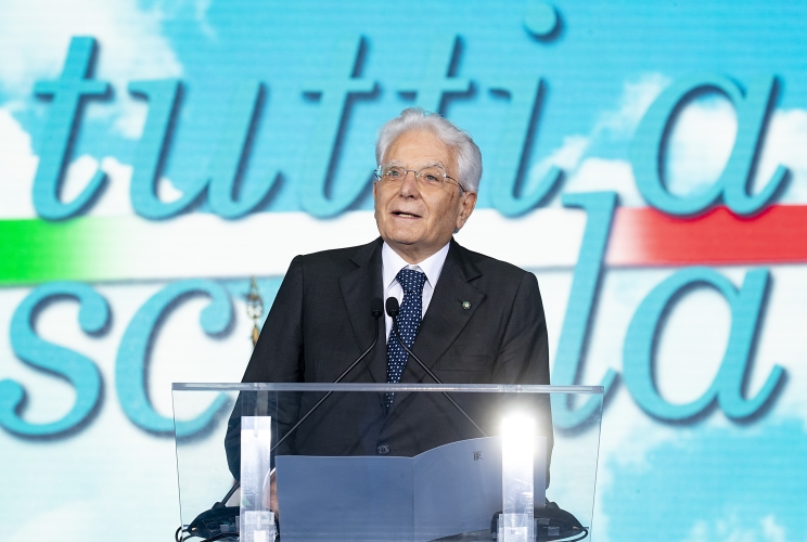 Il Presidente della Repubblica Sergio Mattarella in occasione della cerimonia di inaugurazione dell'anno accademico 2023/2024