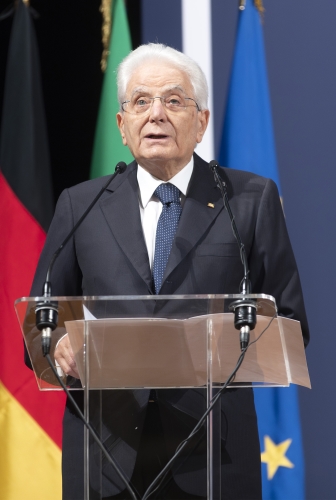 Il Presidente della Repubblica Sergio Mattarella alla consegna del "Premio dei Presidenti 