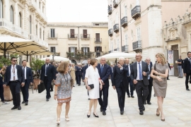 Il Presidente della Repubblica Sergio Mattarella con il Presidente della Repubblica Federale di Germania Frank-Walter Steinmeier e la Signora Elke Büdenbender visitano Ortigia.